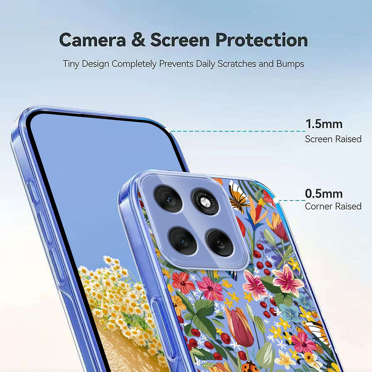 EIDERWOOD Motorola Moto G86 Flexible Plastic Case with Print - Flowers
