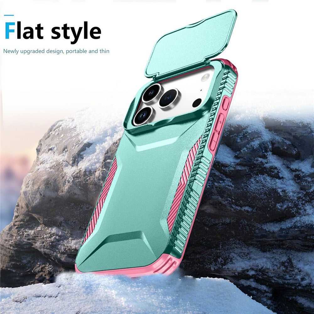 iPhone 18 Pro / 17 Pro EIDERWOOD Hybrid Plastic Case w. Cam Slider - Turquoise / Pink