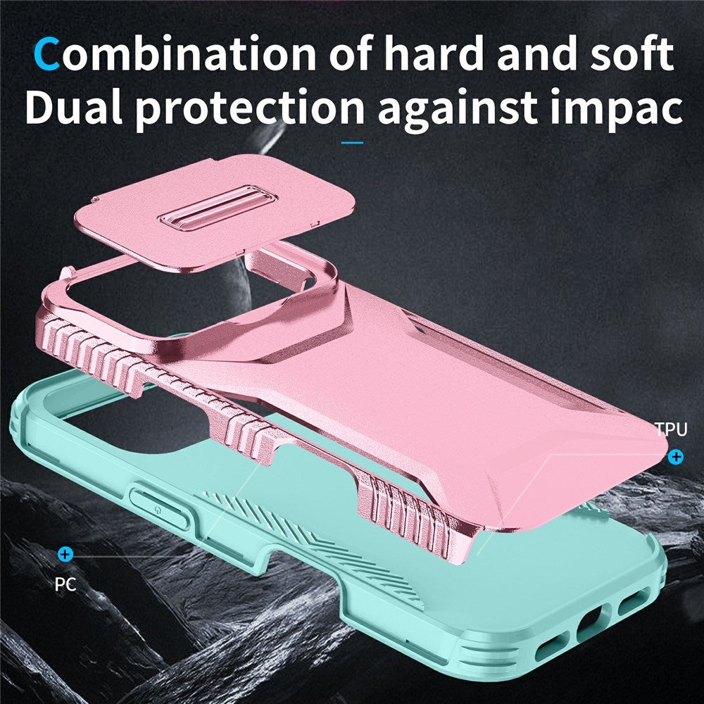iPhone 18 Pro / 17 Pro EIDERWOOD Hybrid Plastic Case w. Cam Slider - Pink / Turquoise