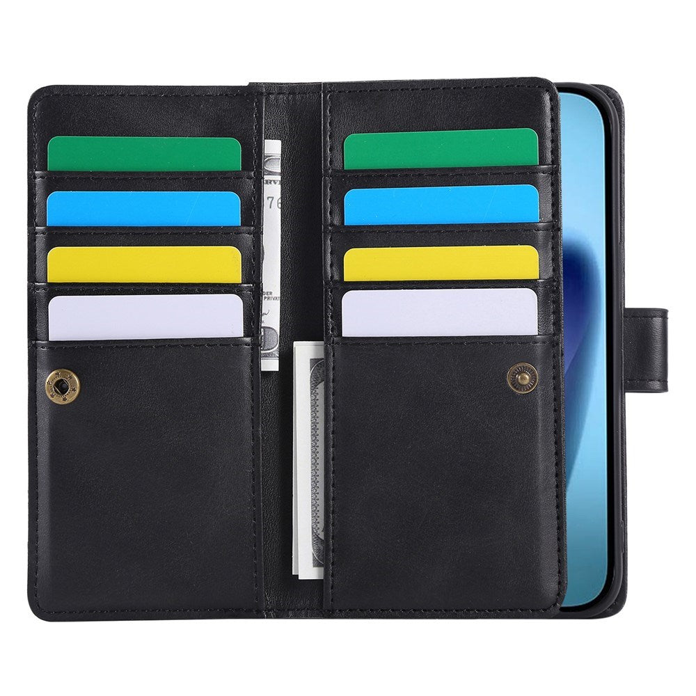 iPhone 18 Pro Max / 17 Pro Max EIDERWOOD Faux Leather Flip Case with Wallet - Black