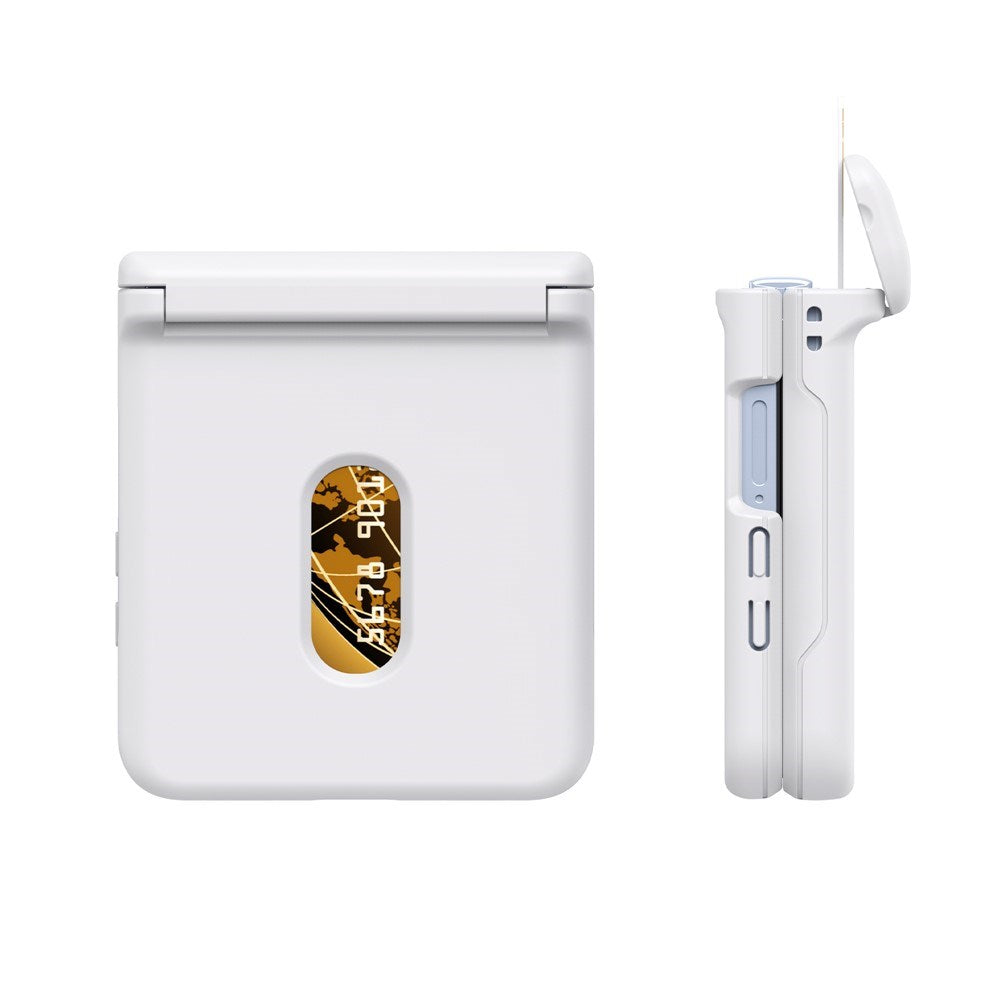 EIDERWOOD Samsung Galaxy Z Flip7 FE / Flip6 Hard Plastic Case with Card Holder - White