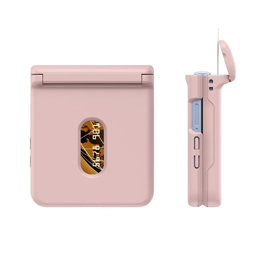 EIDERWOOD Samsung Galaxy Z Flip7 FE / Flip6 Hard Plastic Case with Card Holder - Pink