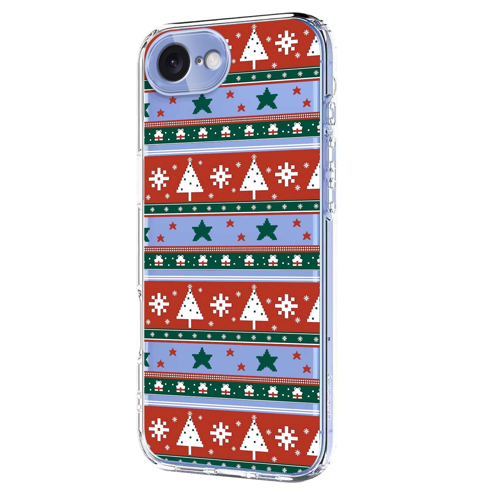 EIDERWOOD iPhone 17e / 16e Flexible Plastic Christmas Case with Motif - Transparent / Pattern