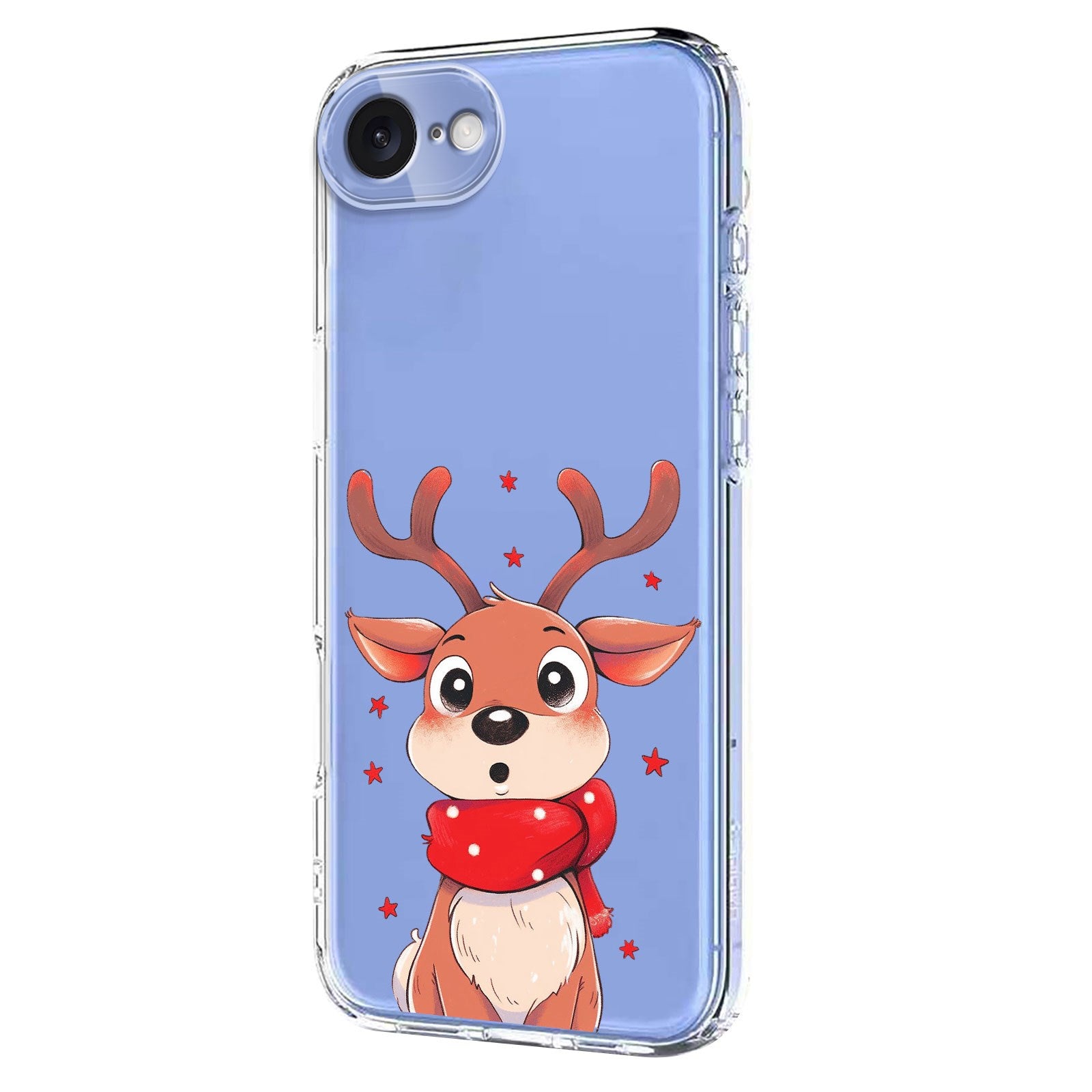 EIDERWOOD iPhone 17e / 16e Flexible Plastic Christmas Case with Motif - Transparent / Reindeer