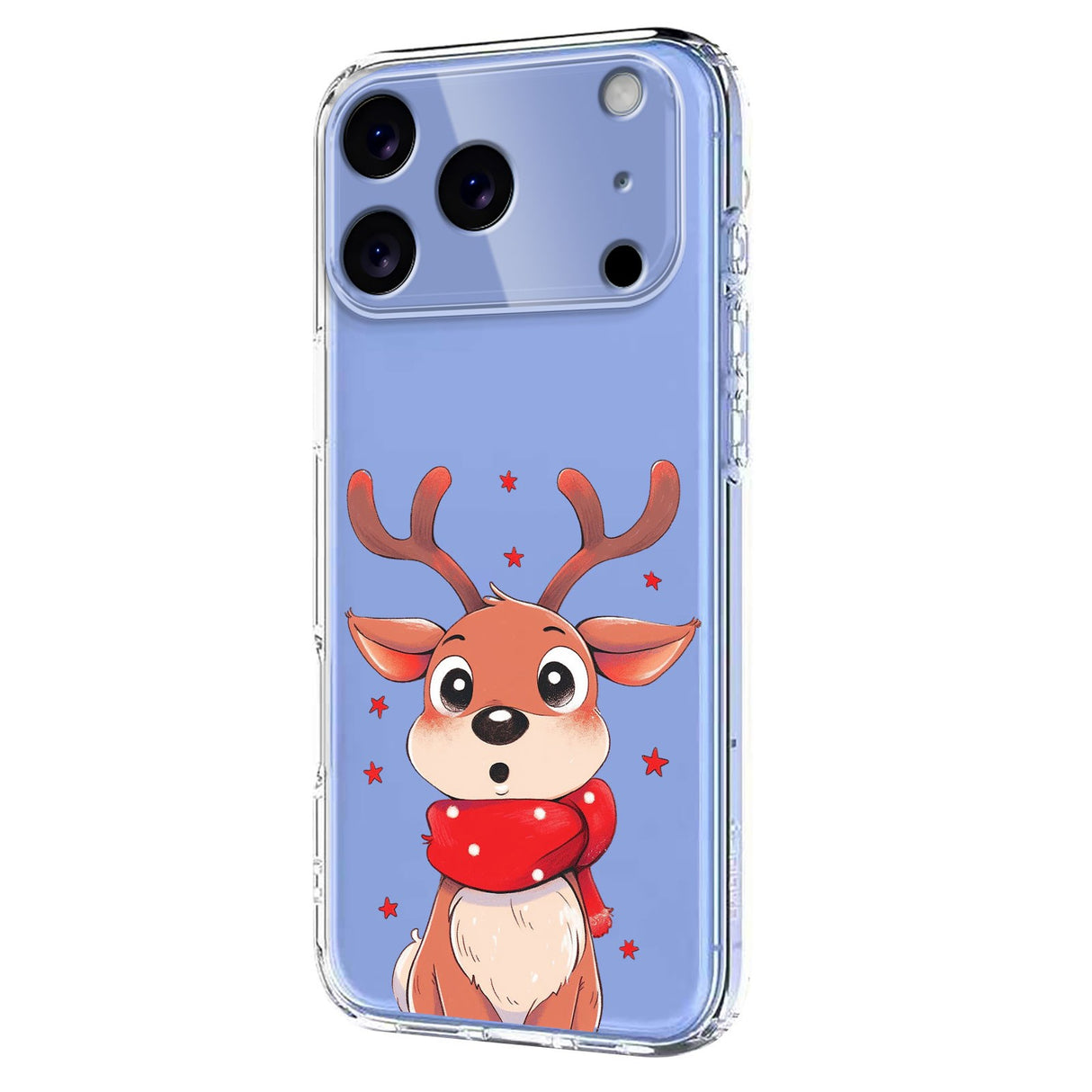 EIDERWOOD iPhone 17 Pro Max Flexible Plastic Christmas Case with Motif - Transparent / Reindeer