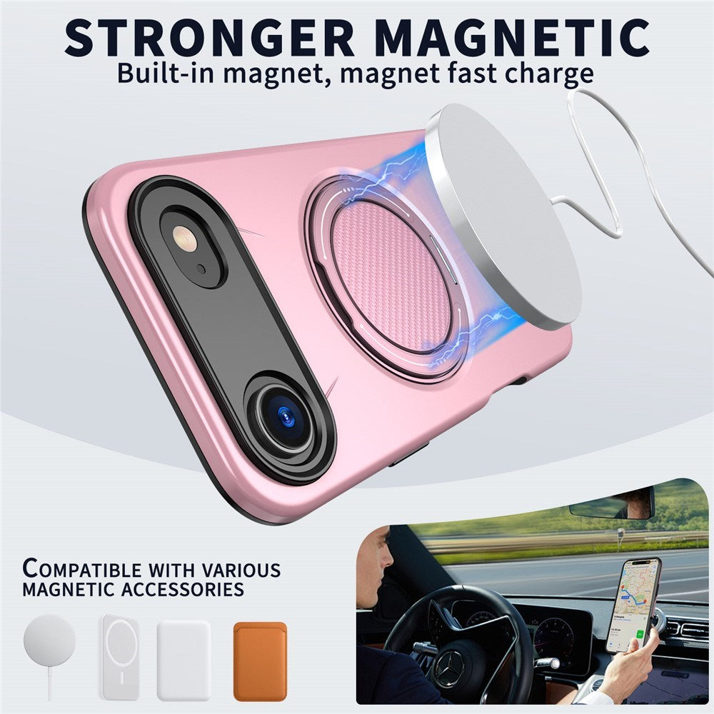 EIDERWOOD iPhone Air Case with Rotating Kickstand - MagSafe Compatible - Pink