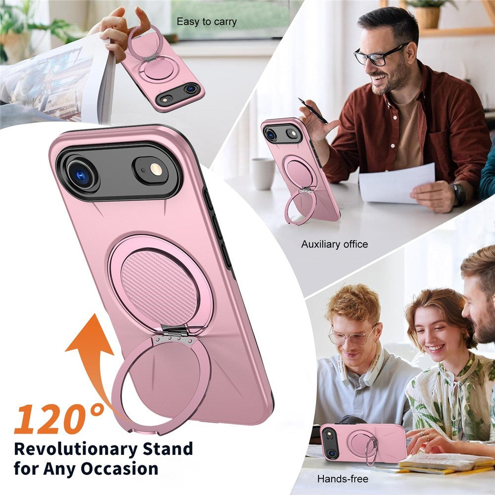 EIDERWOOD iPhone Air Case with Rotating Kickstand - MagSafe Compatible - Pink