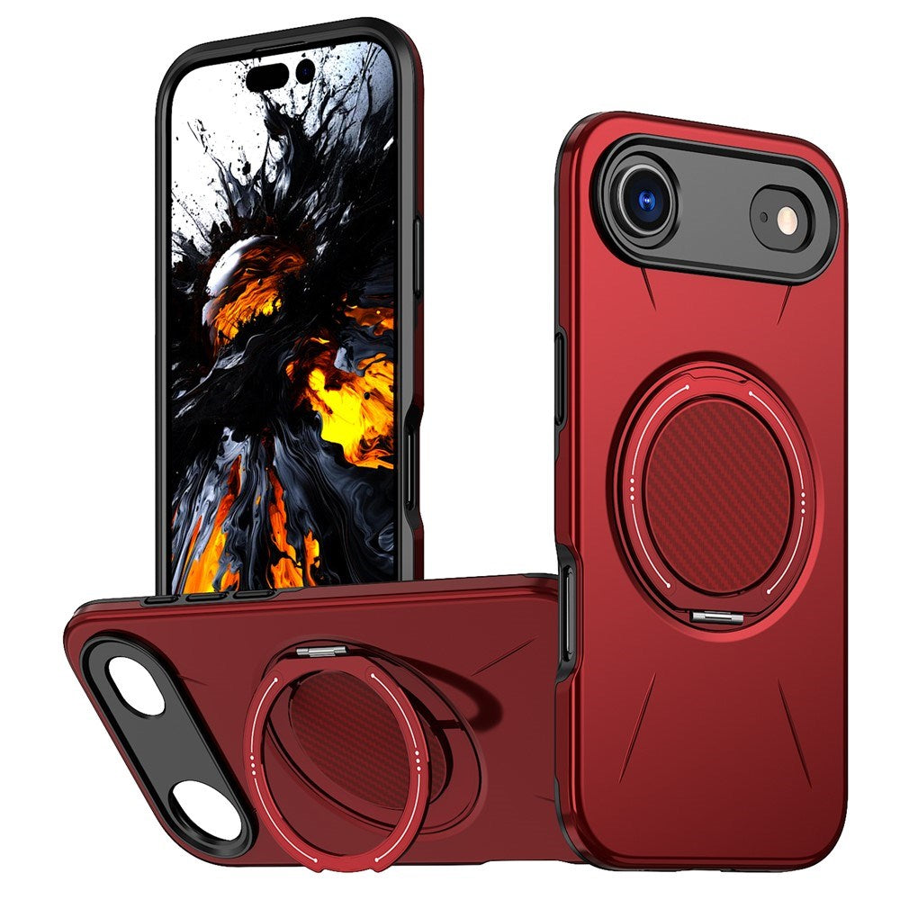 EIDERWOOD iPhone Air Case with Rotating Kickstand - MagSafe Compatible - Red