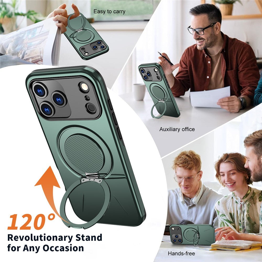 EIDERWOOD iPhone 17 Pro Max Case with Rotating Kickstand - MagSafe Compatible - Green