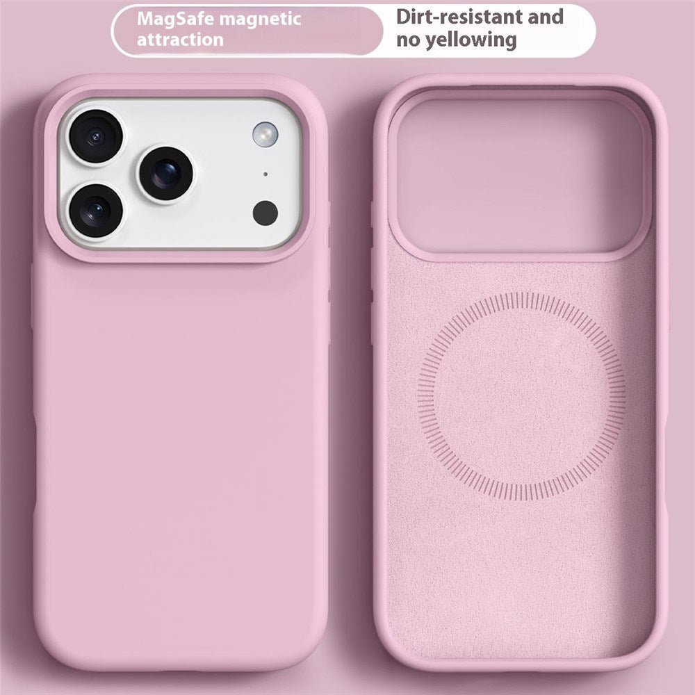 iPhone 17 Pro Max 2-in-1 Silicone & Hard Plastic Case- MagSafe Compatible - Pink