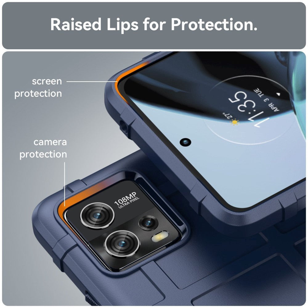 Motorola Moto G72 Rugged Shield Series Tough Case - Blue