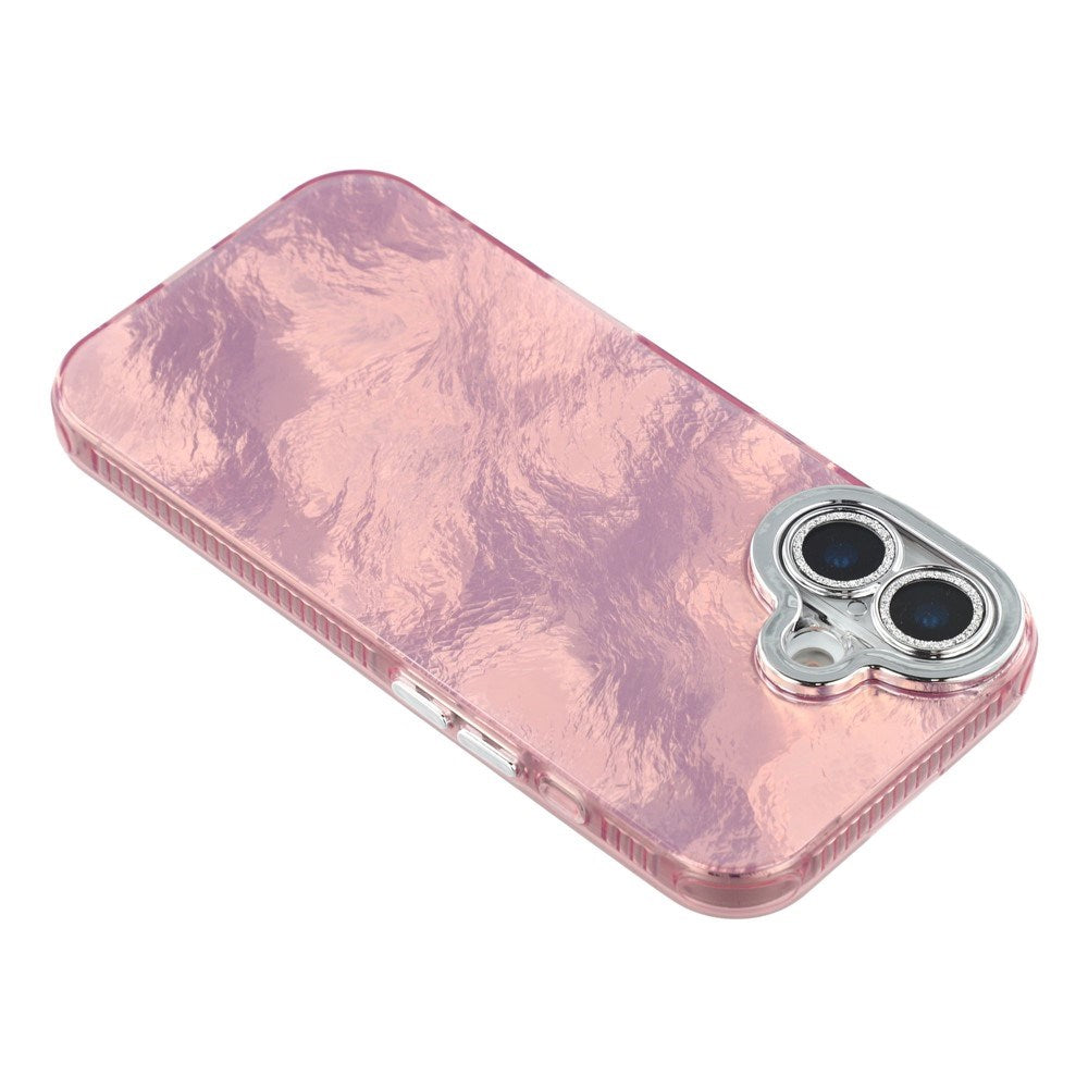 EIDERWOOD iPhone 17 Hybrid Plastic Case with Built-in Camera Lens Protection - Foil Pattern / Pink
