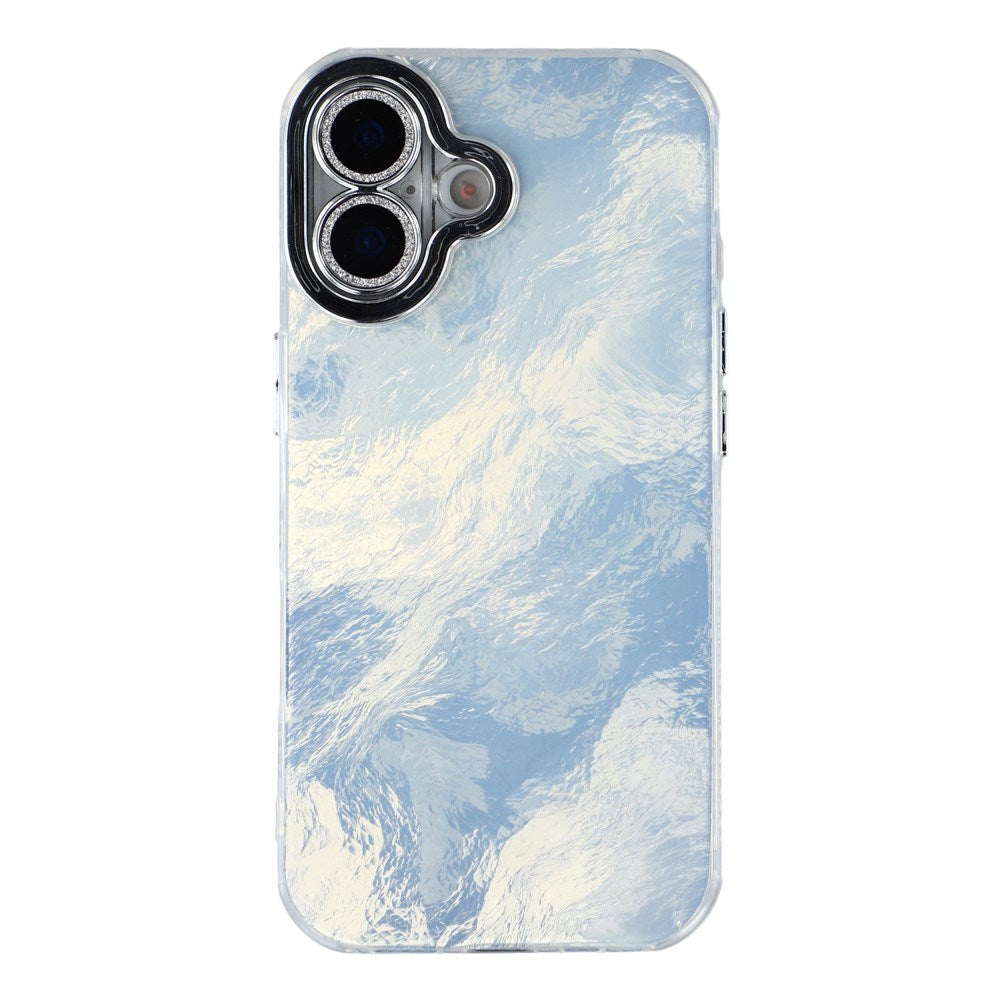 EIDERWOOD iPhone 17 Hybrid Plastic Case with Built-in Camera Lens Protection - Foil Pattern / Silver