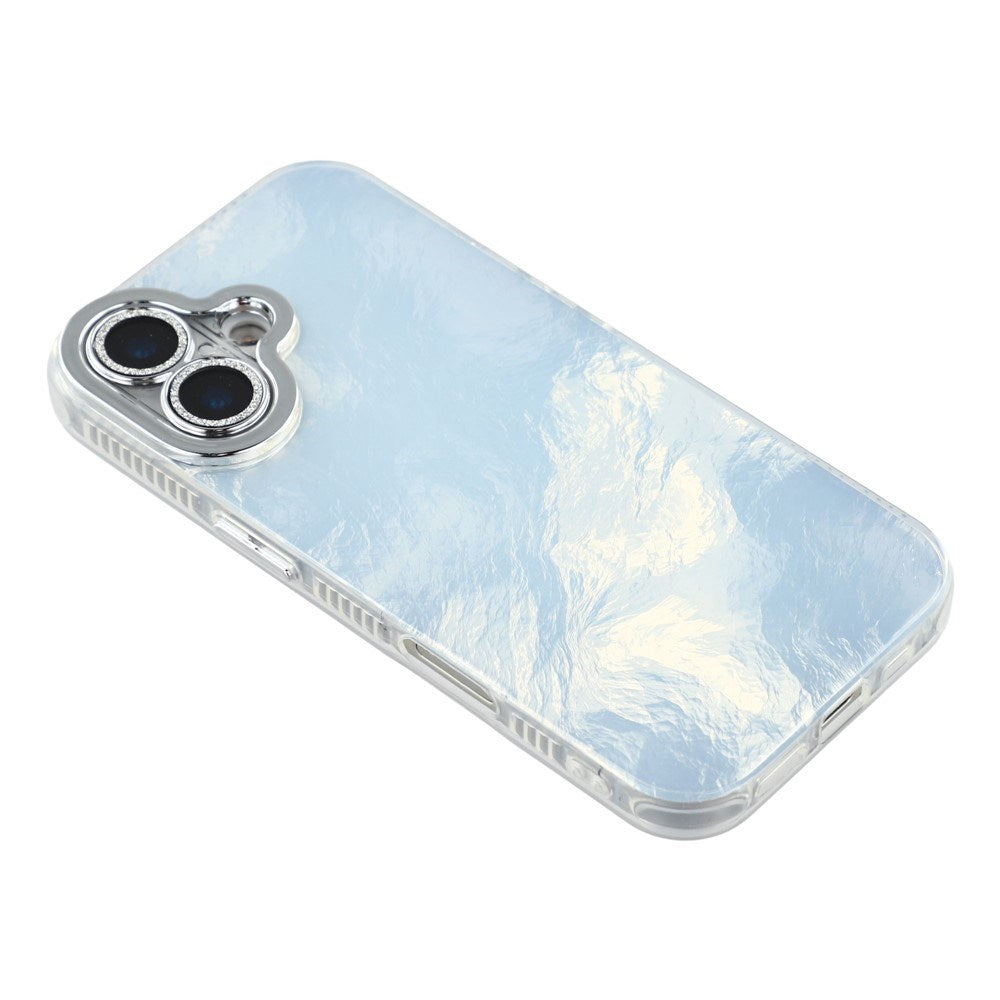 EIDERWOOD iPhone 17 Hybrid Plastic Case with Built-in Camera Lens Protection - Foil Pattern / Silver