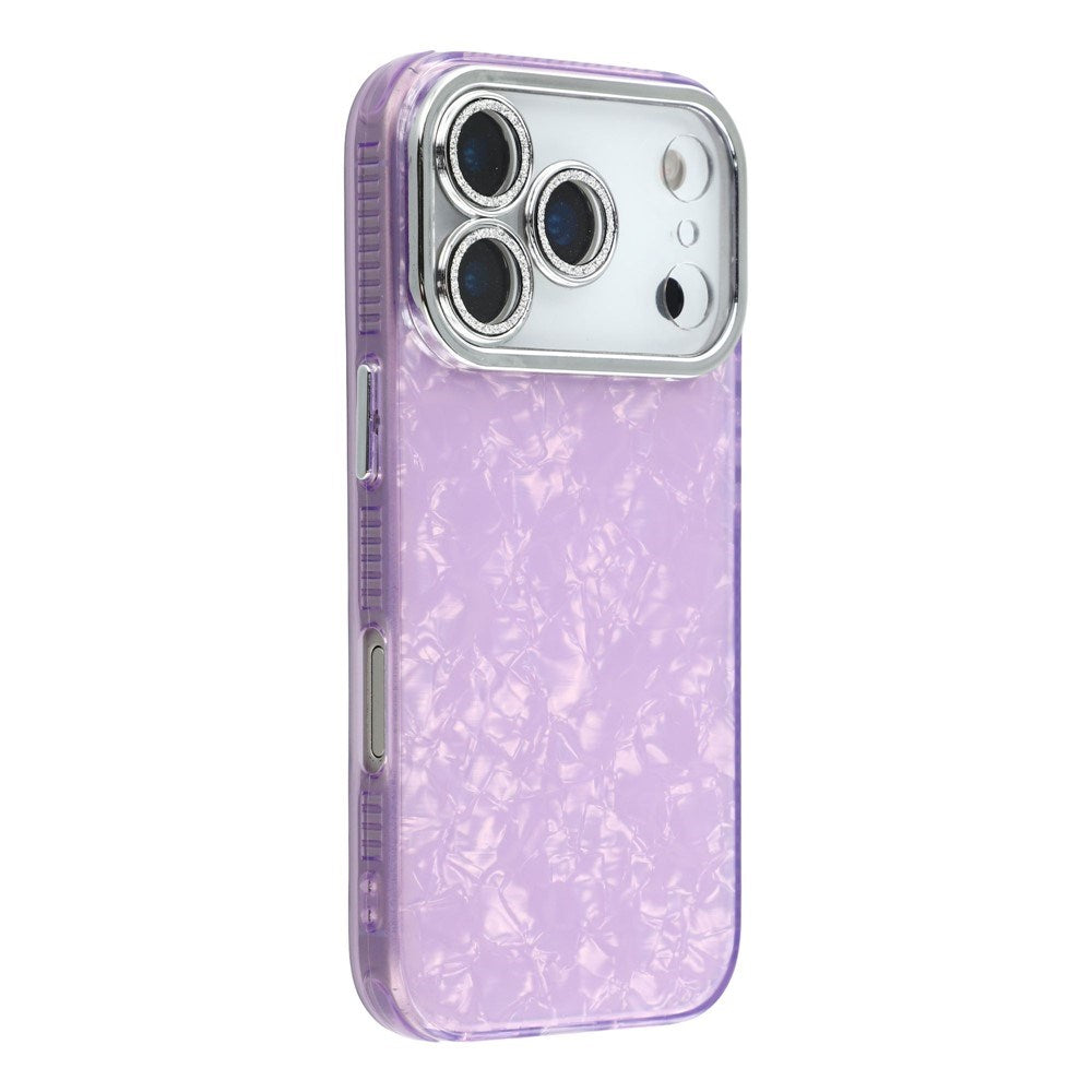 EIDERWOOD iPhone 17 Pro Hybrid Plastic Case with Built-in Camera Lens Protection - Pearlescent Pattern / Purple