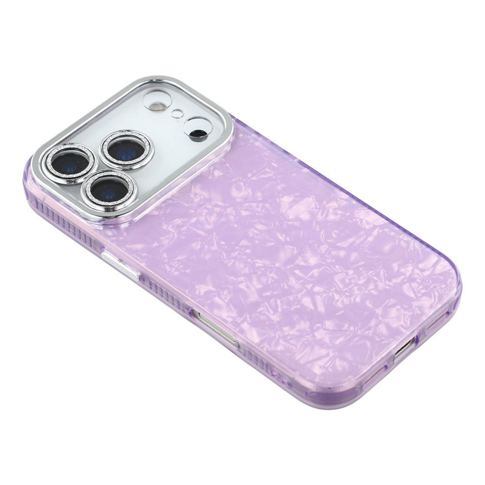 EIDERWOOD iPhone 17 Pro Hybrid Plastic Case with Built-in Camera Lens Protection - Pearlescent Pattern / Purple