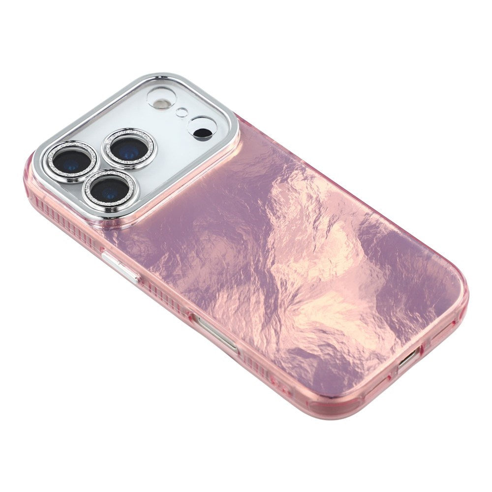 EIDERWOOD iPhone 17 Pro Hybrid Plastic Case with Built-in Camera Lens Protection - Foil Pattern / Pink