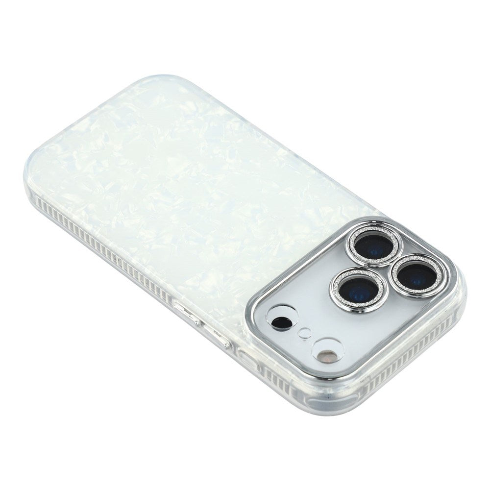 EIDERWOOD iPhone 17 Pro Max Hybrid Plastic Case with Built-in Camera Lens Protection - Pearlescent Pattern / White