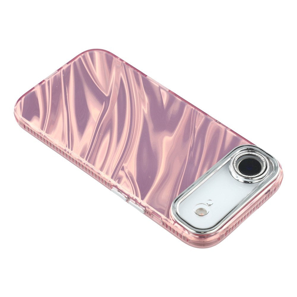 EIDERWOOD iPhone Air Hybrid Plastic Case with Built-in Camera Lens Protection - Wavy Pattern / Pink