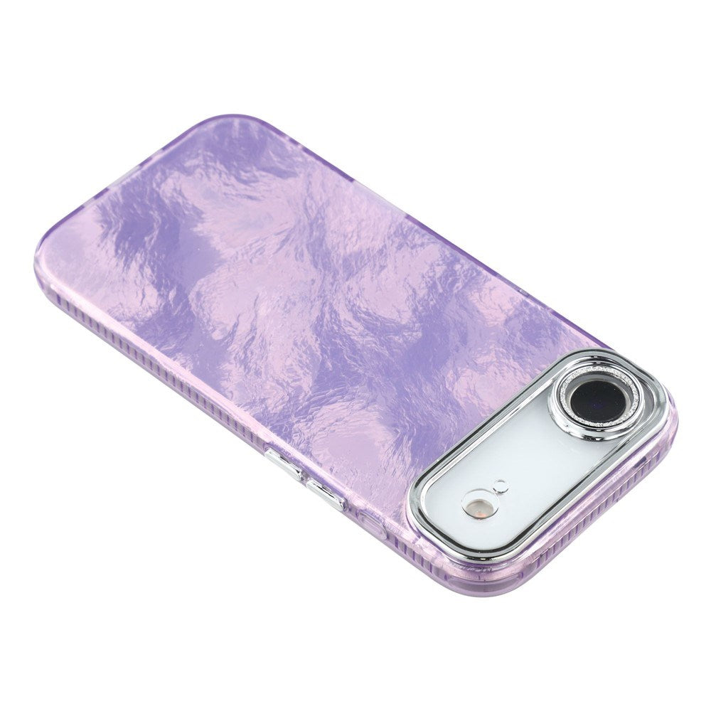 EIDERWOOD iPhone Air Hybrid Plastic Case with Built-in Camera Lens Protection - Foil Pattern / Purple