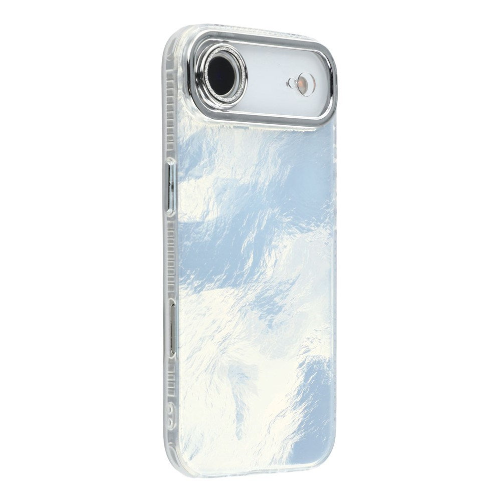EIDERWOOD iPhone Air Hybrid Plastic Case with Built-in Camera Lens Protection - Foil Pattern / Silver