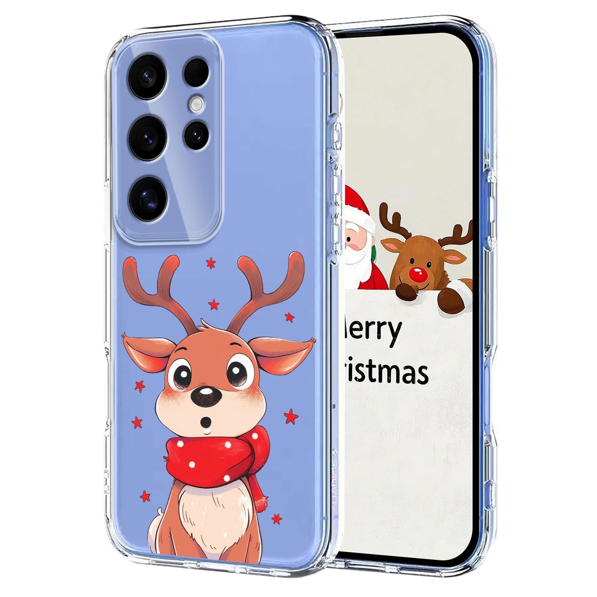 EIDERWOOD Samsung Galaxy S25 Ultra Flexible Plastic Christmas Case with Motif - Transparent / Reindeer