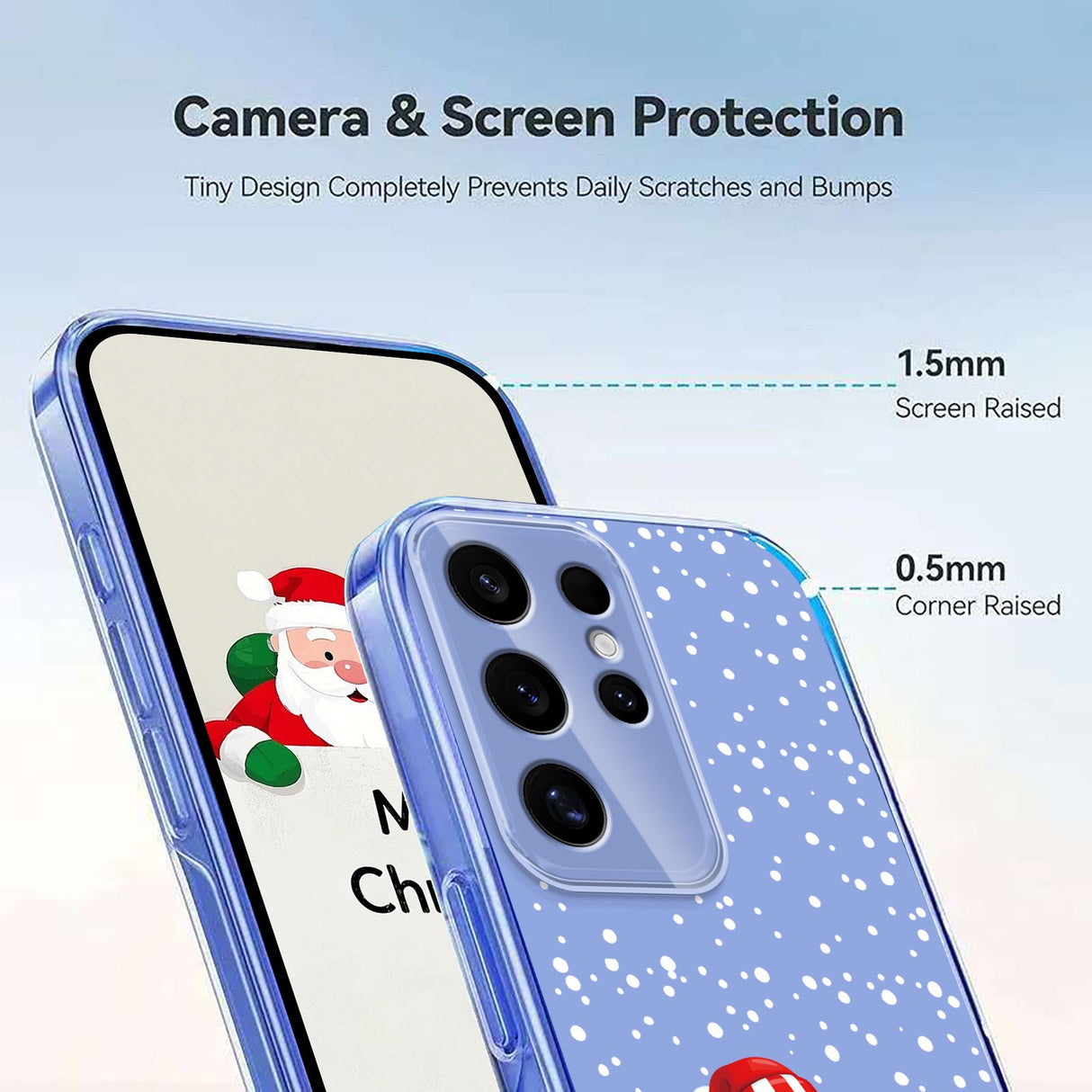 EIDERWOOD Samsung Galaxy S25 Ultra Flexible Plastic Christmas Case with Motif - Transparent / Snowman