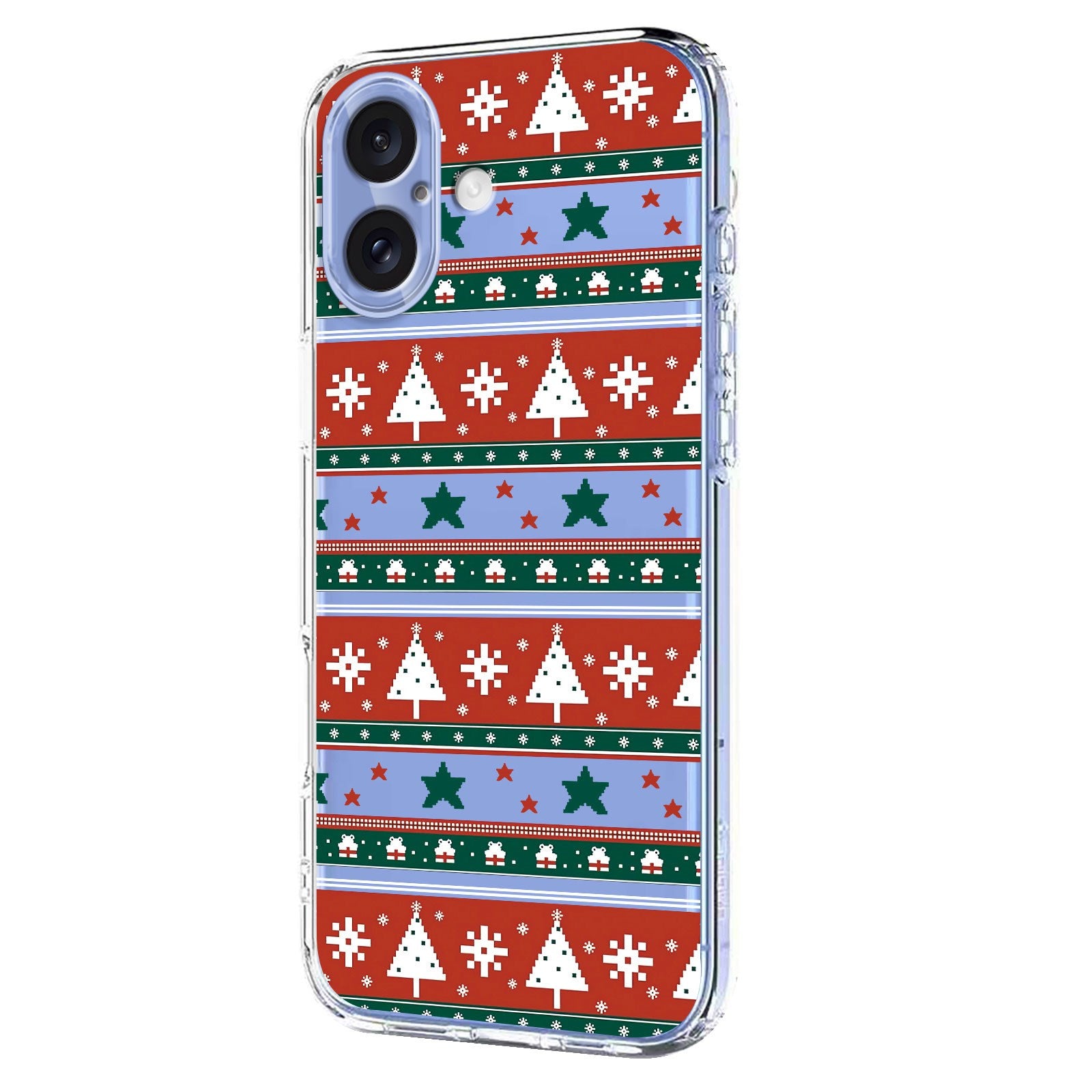 EIDERWOOD iPhone 16 Flexible Plastic Christmas Case with Motif - Transparent / Pattern