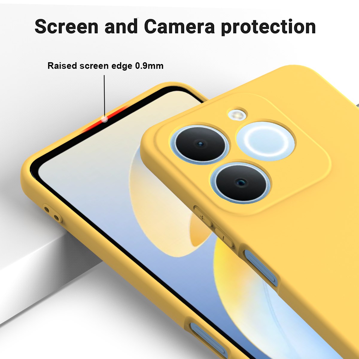 Realme Note 70T EIDERWOOD Lined Silicone Case with Strap - Yellow