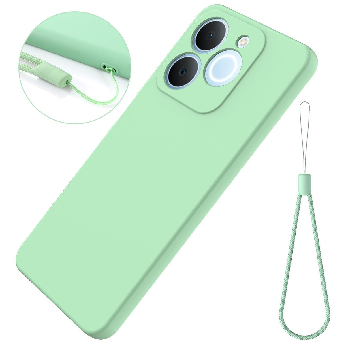 Realme Note 70T EIDERWOOD Lined Silicone Case with Strap - Green