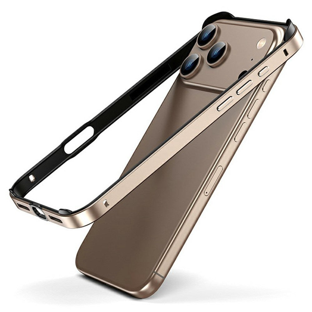 iPhone 17 Pro EIDERWOOD Metal Bumper Case with Reinforced Silicone Corners - Gold