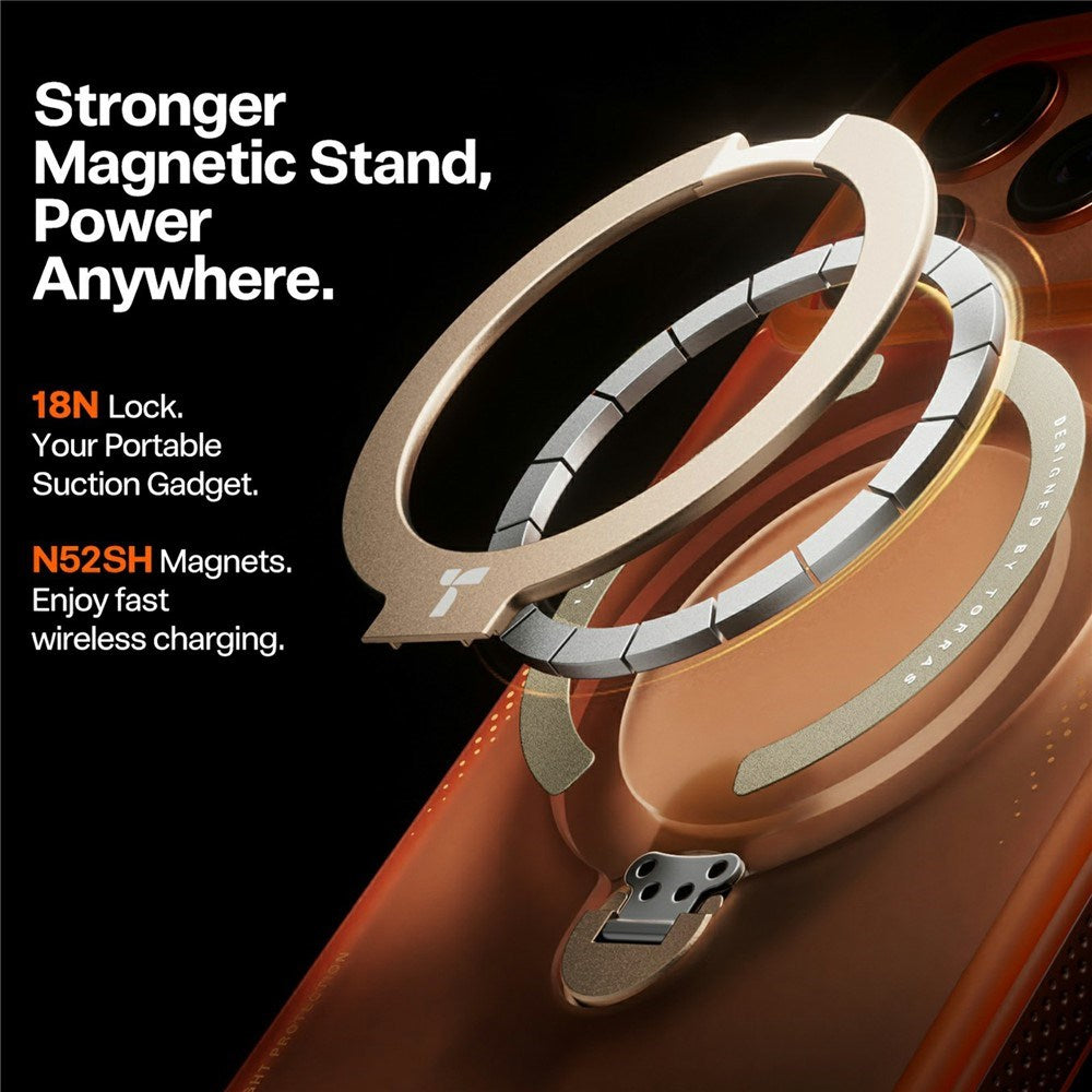 iPhone 17 Pro TORRAS Ostand Q3 Air Case with Kickstand - MagSafe Compatible - Orange