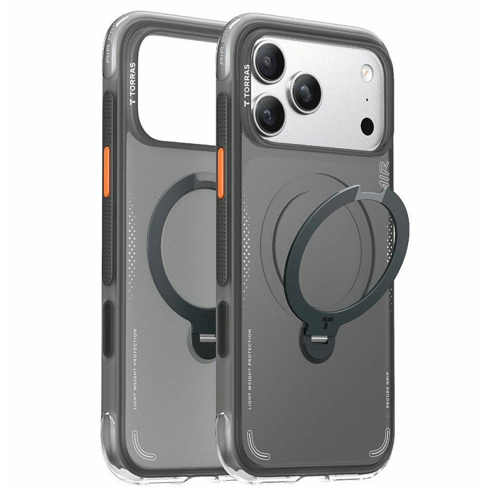 iPhone 17 Pro TORRAS Ostand Q3 Air Case with Kickstand - MagSafe Compatible - Black