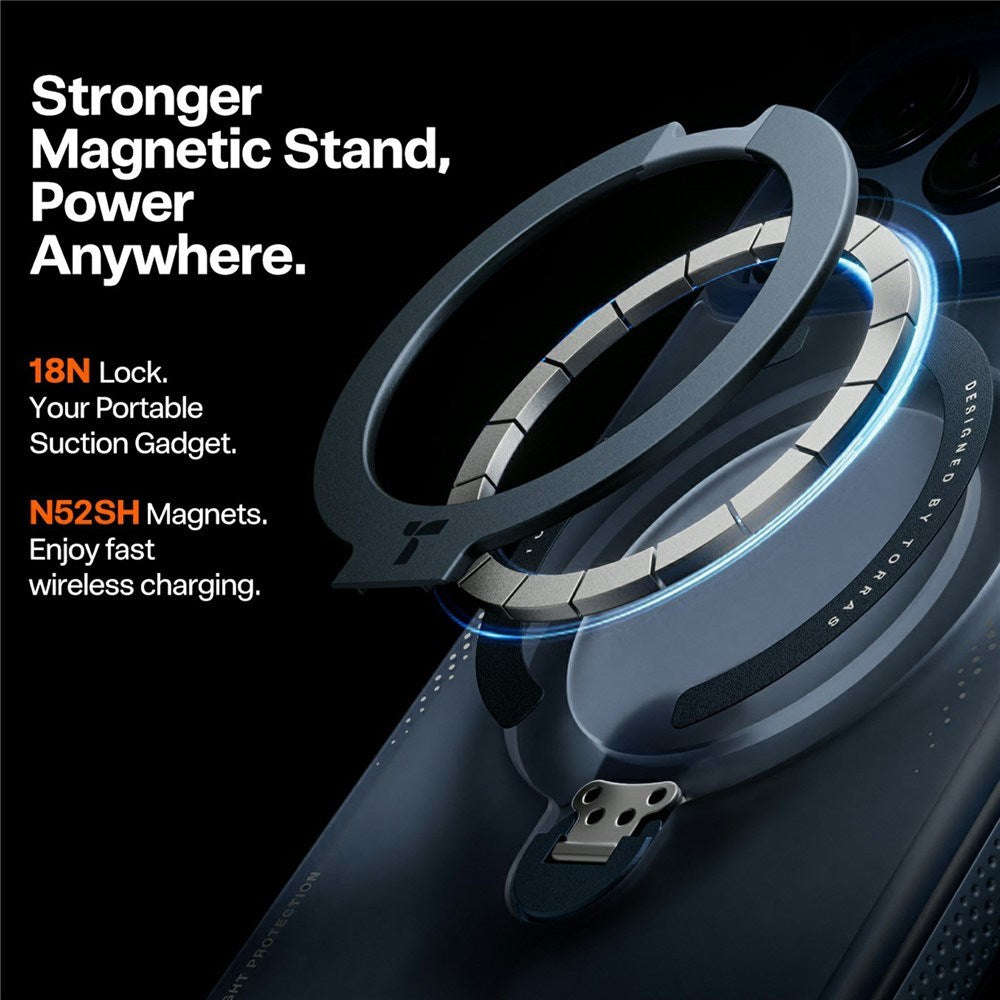 iPhone 17 Pro TORRAS Ostand Q3 Air Case with Kickstand - MagSafe Compatible - Blue