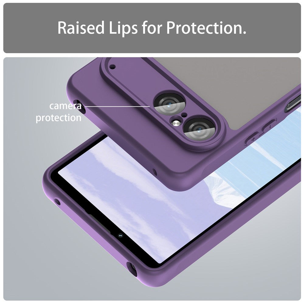EIDERWOOD Sony Xperia 10 VII Matte Hybrid Case - Transparent / Purple