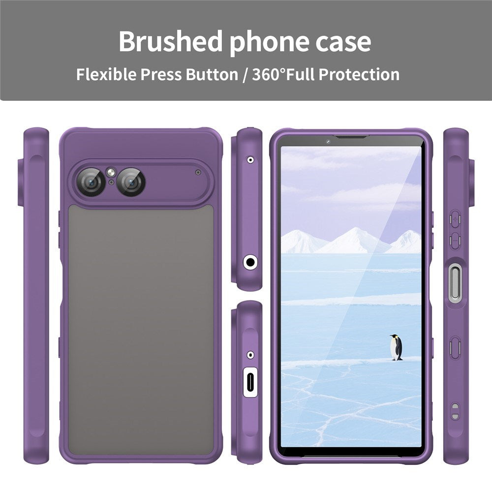 EIDERWOOD Sony Xperia 10 VII Matte Hybrid Case - Transparent / Purple