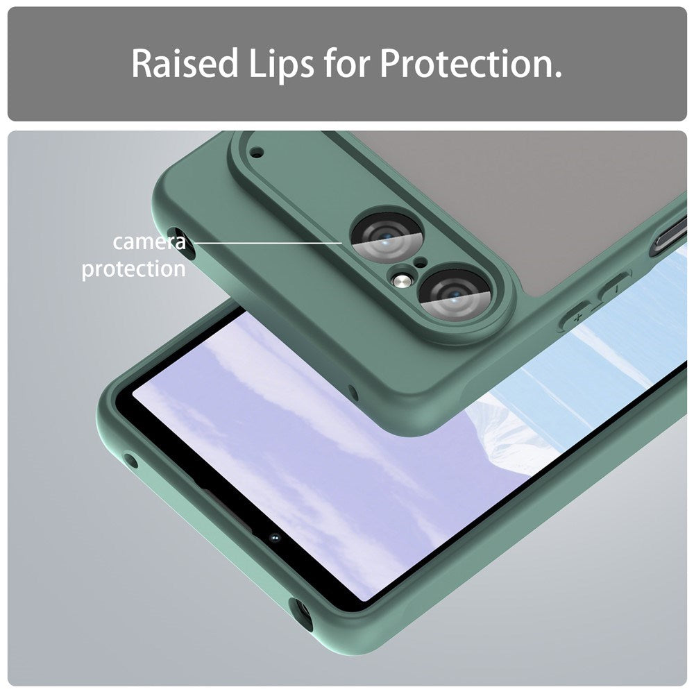EIDERWOOD Sony Xperia 10 VII Matte Hybrid Case - Transparent / Green