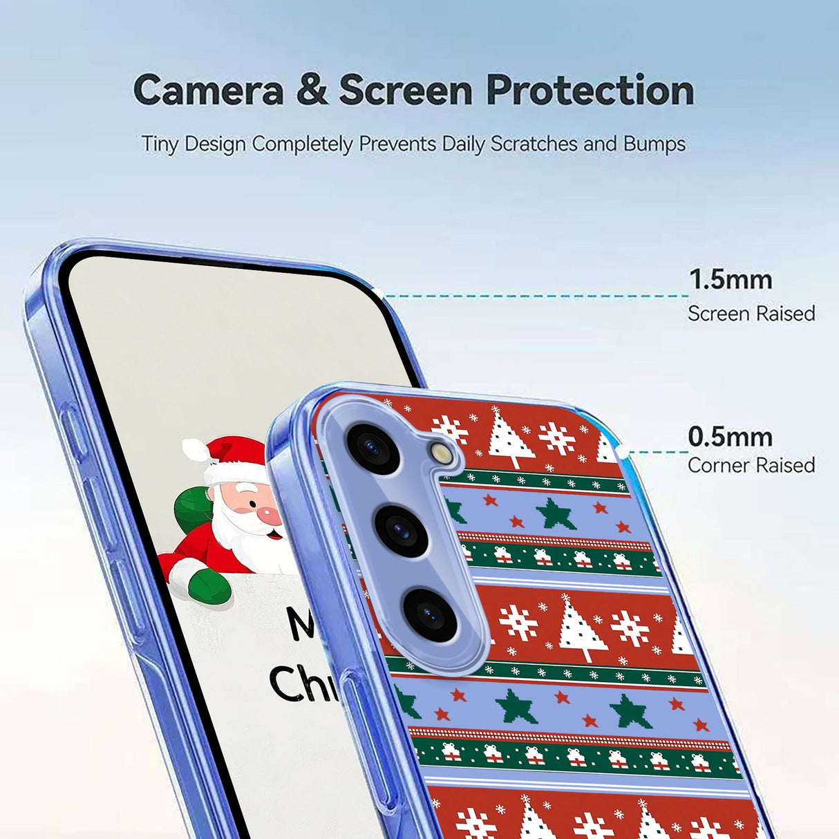 EIDERWOOD Samsung Galaxy S25+ (Plus) / S24+ (Plus) Flexible Plastic Christmas Case with Motif - Transparent / Pattern