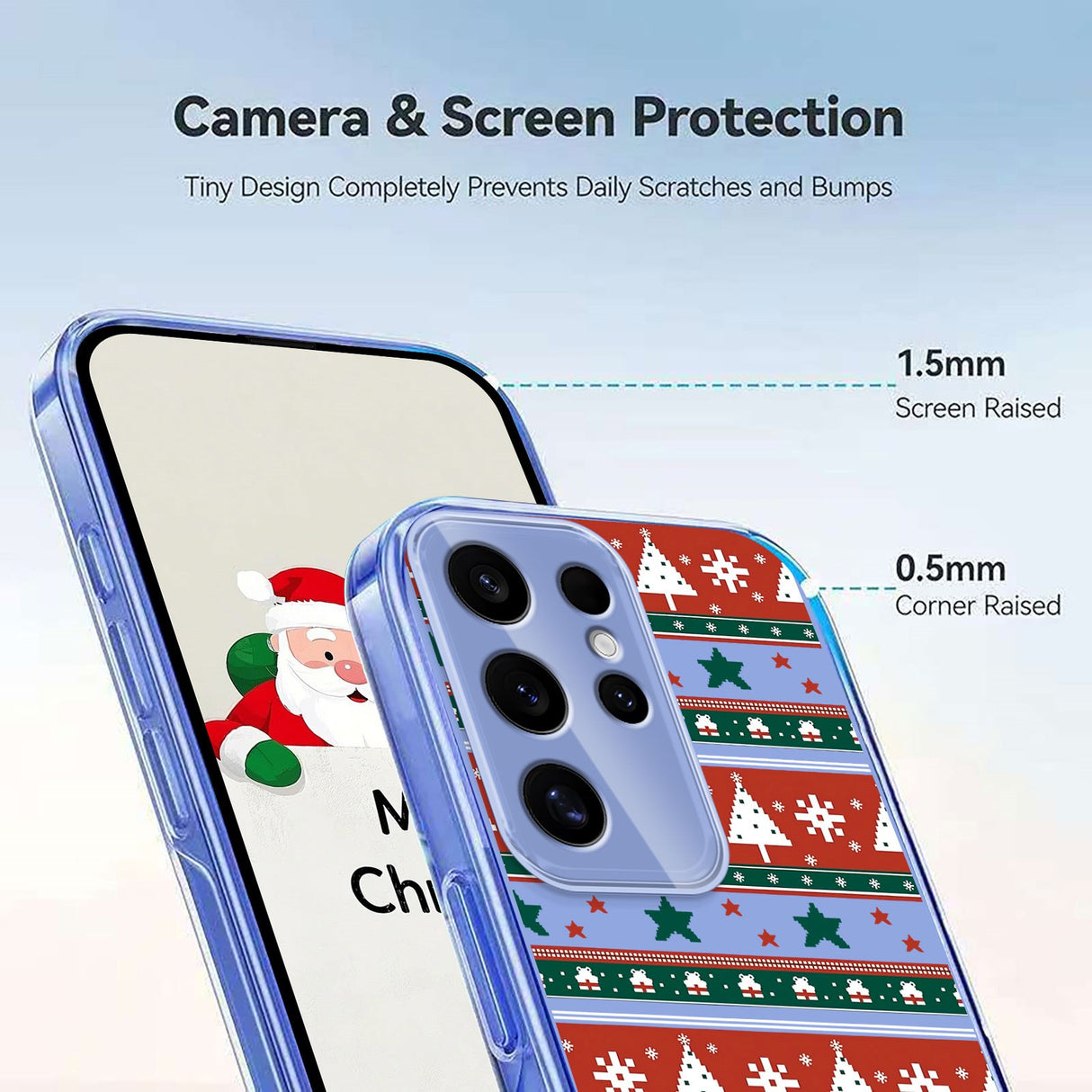 EIDERWOOD Samsung Galaxy S24 Ultra Flexible Plastic Christmas Case with Motif - Transparent / Pattern