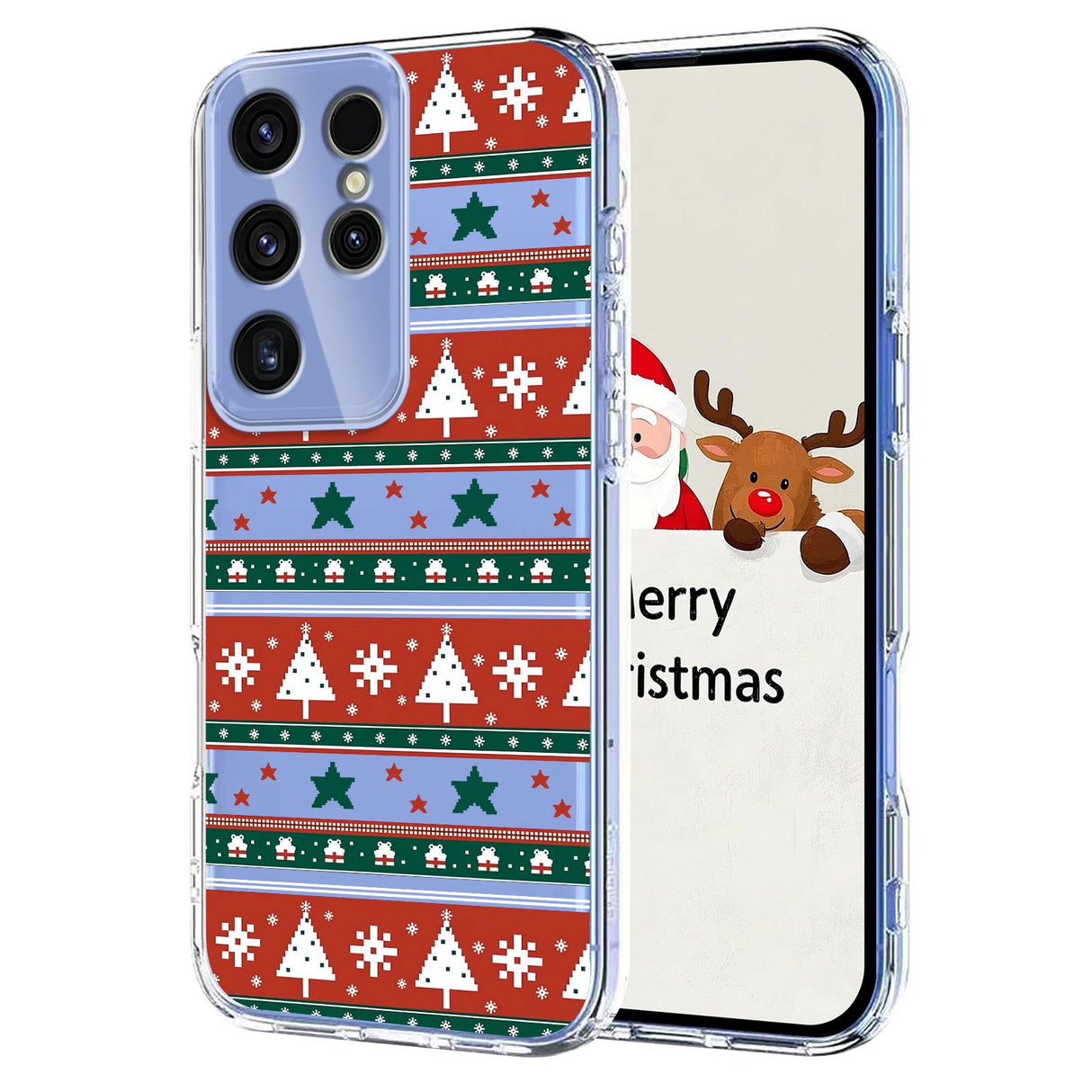 EIDERWOOD Samsung Galaxy S23 Ultra Flexible Plastic Christmas Case with Motif - Transparent / Pattern