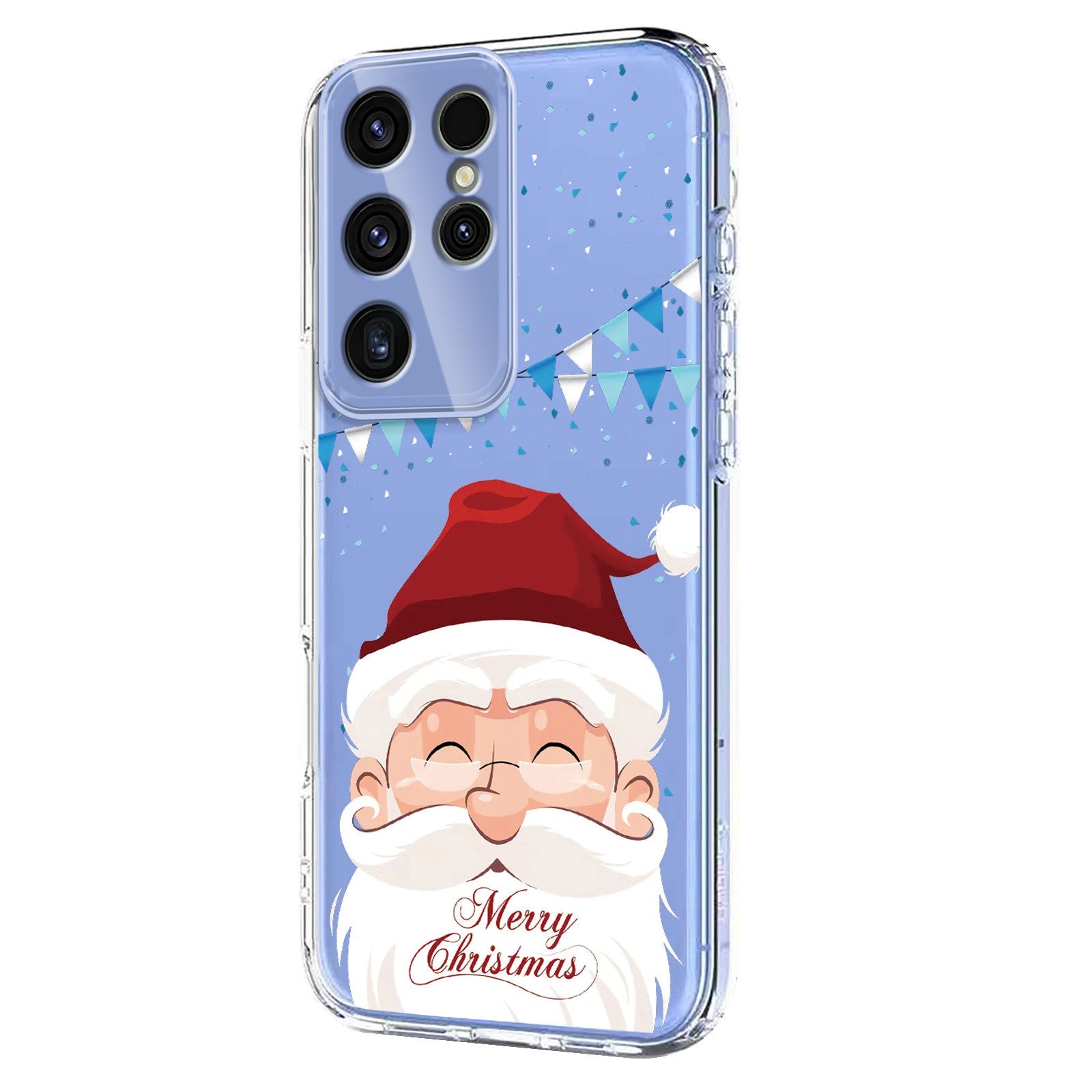 EIDERWOOD Samsung Galaxy S23 Ultra Flexible Plastic Christmas Case with Motif - Transparent / Santa Claus
