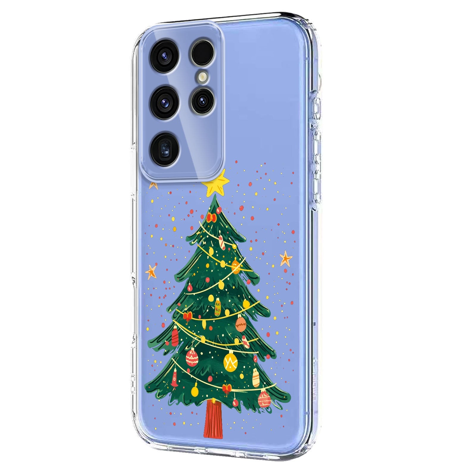 EIDERWOOD Samsung Galaxy S23 Ultra Flexible Plastic Christmas Case with Motif - Transparent / Christmas Tree