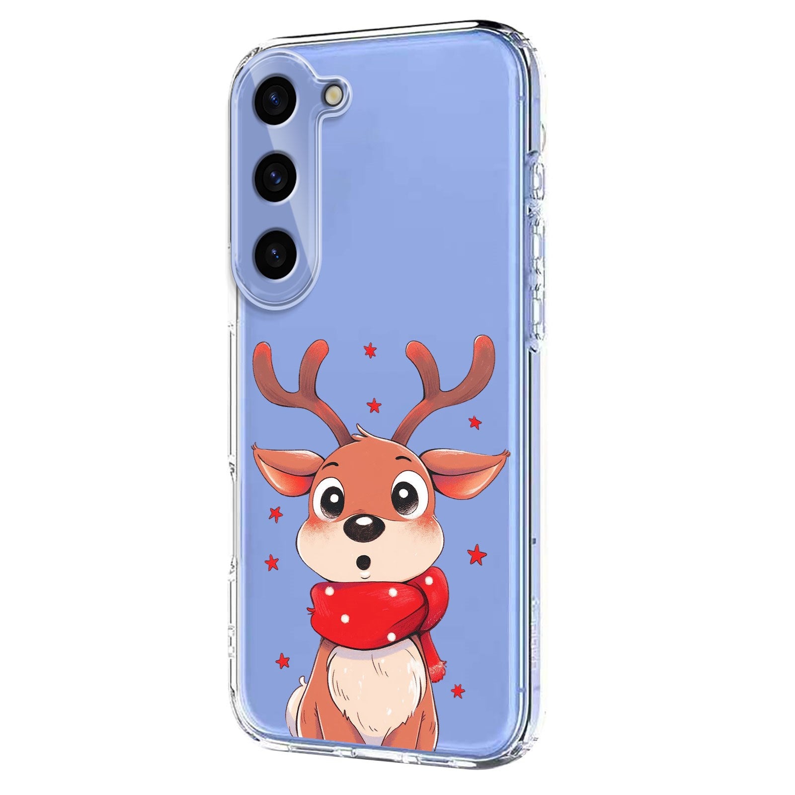 EIDERWOOD Samsung Galaxy S23 FE Flexible Plastic Christmas Case with Motif - Transparent / Reindeer