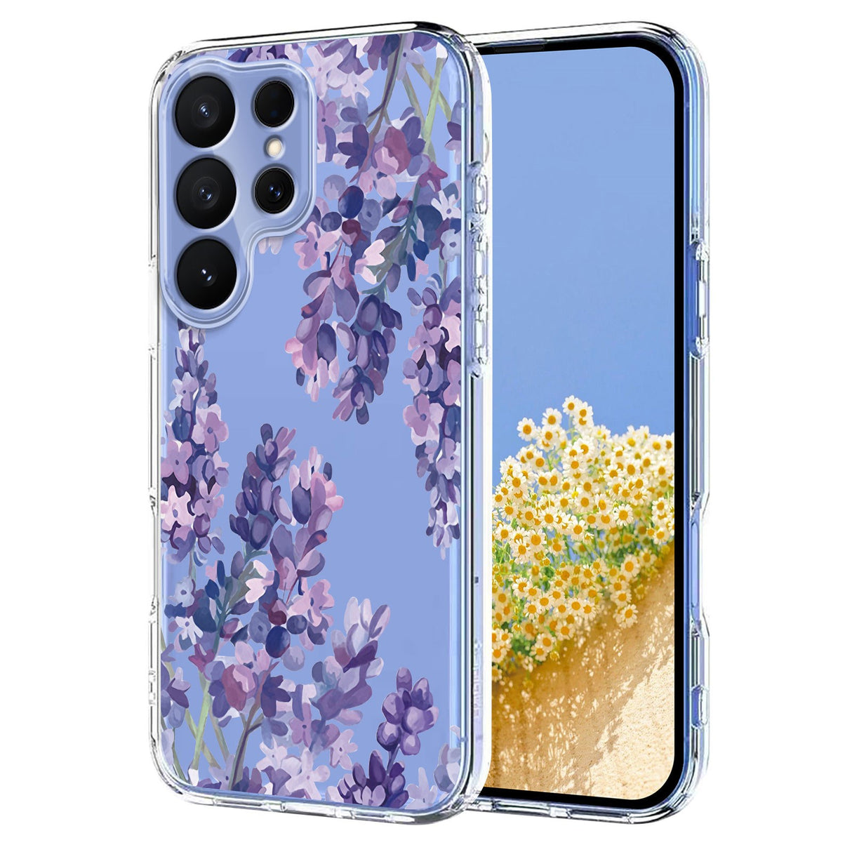 Samsung Galaxy S26 Ultra EIDERWOOD Flexible Plastic Case with Pattern - Transparent / Lavender