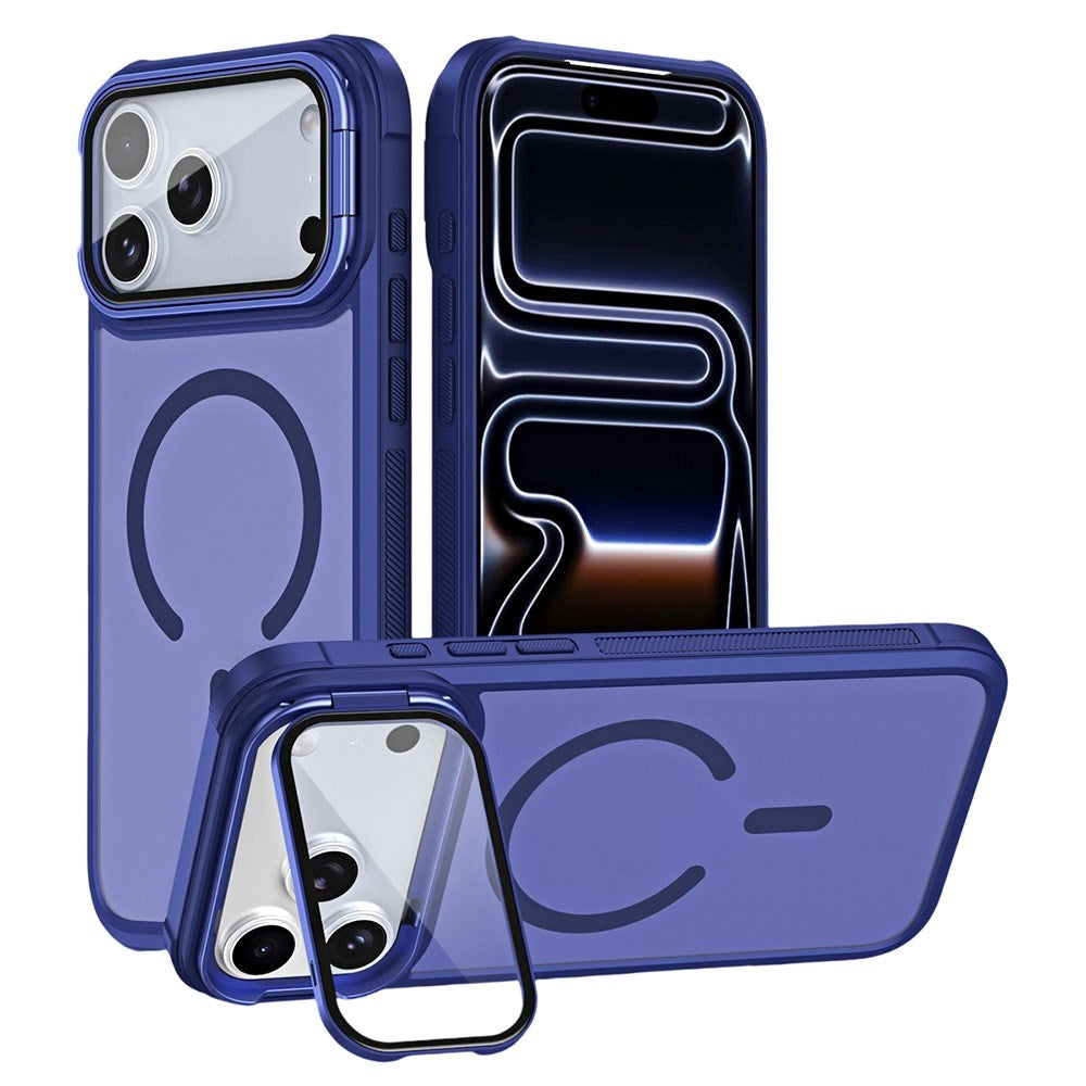 iPhone 18 Pro / 17 Pro EIDERWOOD Hybrid Plastic Case with Camera Case & Stand Function - MagSafe Compatible - Blue