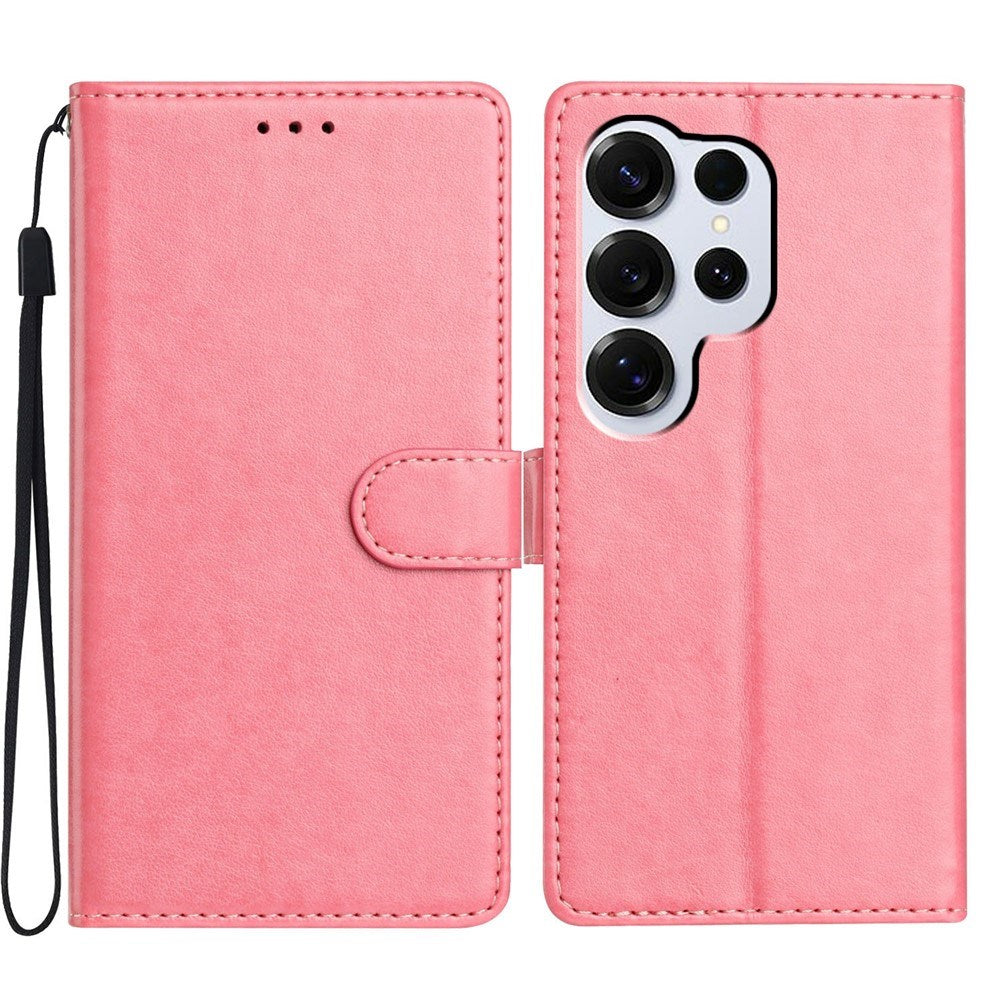 Samsung Galaxy S26 Ultra EIDERWOOD Leather Case with Strap & Card Holder - Rose Gold