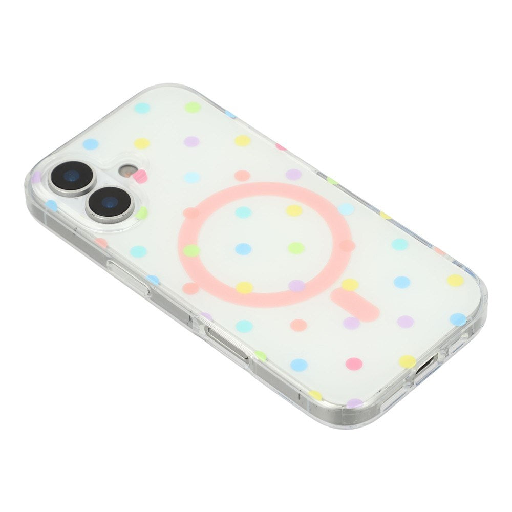 EIDERWOOD iPhone 17 Hybrid Case with Polka Design - MagSafe Compatible - Transparent / Multi