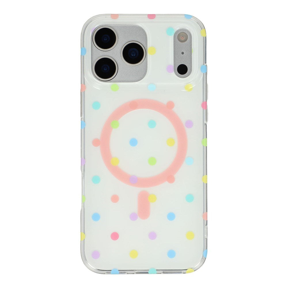 EIDERWOOD iPhone 17 Pro Max Hybrid Case with Polka Design - MagSafe Compatible - Transparent / Multi