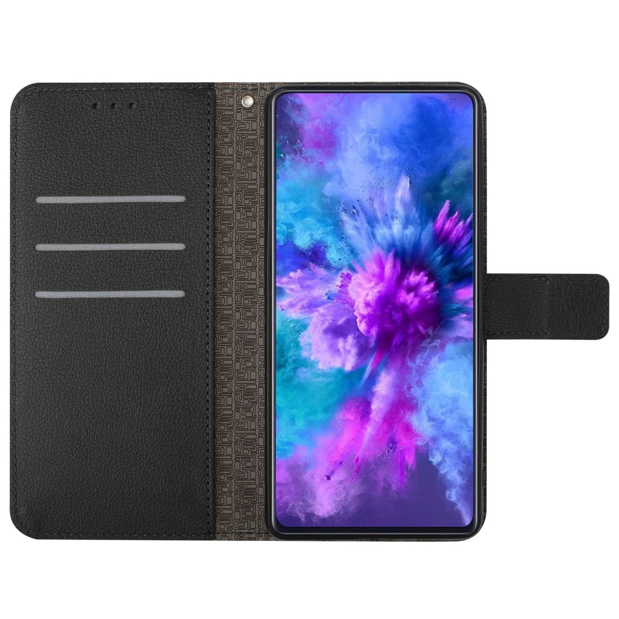 Honor Magic8 Lite EIDERWOOD Faux Leather Flip Case with Strap – Black