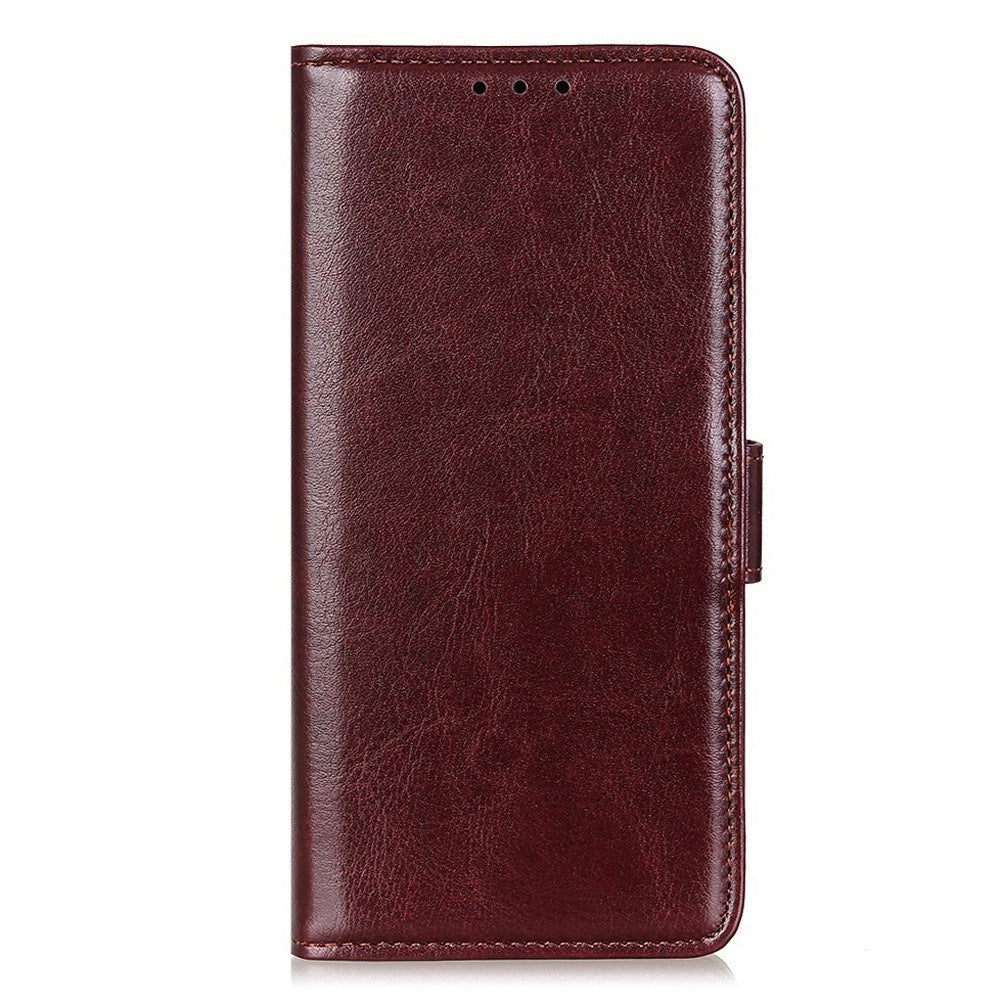 Motorola Moto G06 EIDERWOOD Leather Flip Case w. Card Holder - Brown